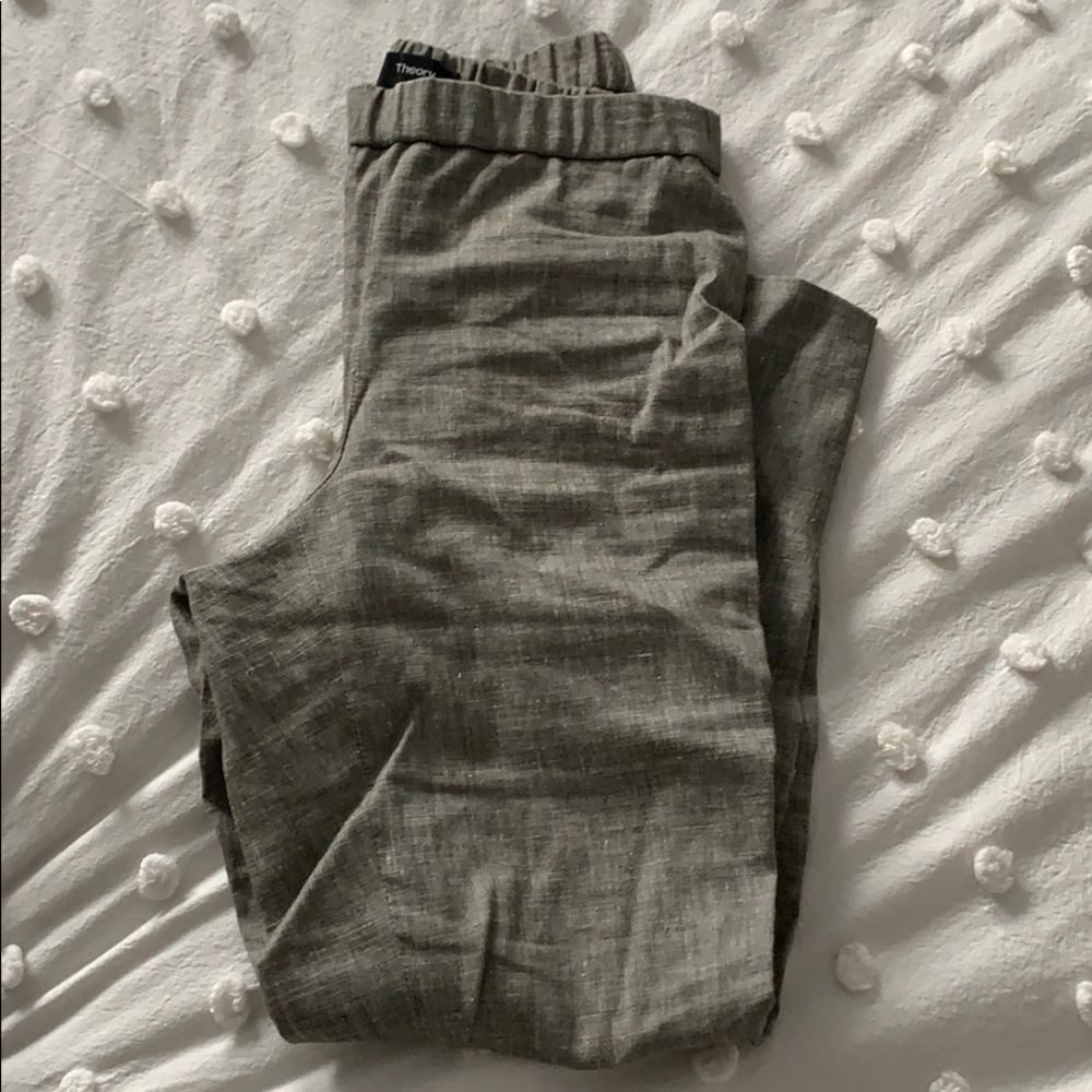 Basic Pull On Linen Cropped Pant - image 1